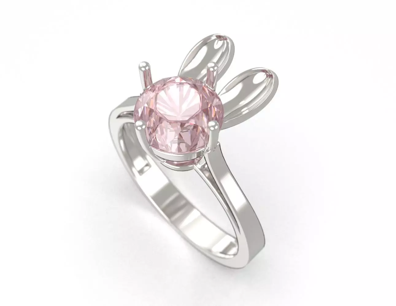 Rabbit Diamond Ring 3D print model