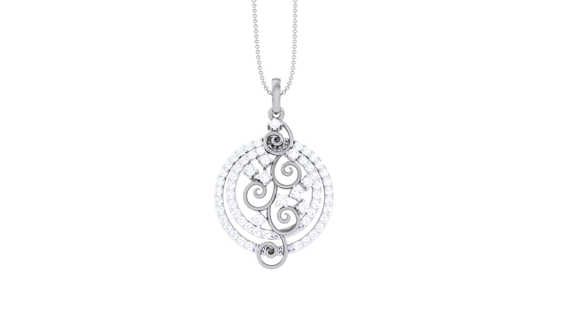 Cocktail Diamond Pendant 3dm stl obj gltf glb 3mf renders detail 3D print model_8