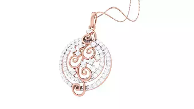 Cocktail Diamond Pendant 3dm stl obj gltf glb 3mf renders detail