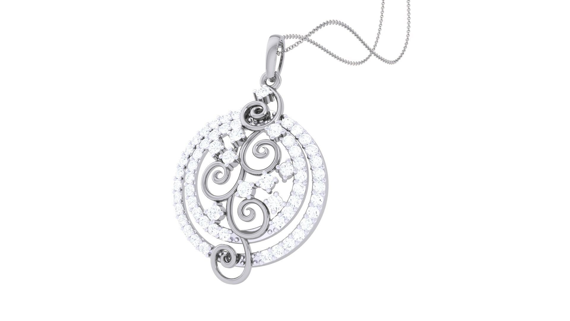 Cocktail Diamond Pendant 3dm stl obj gltf glb 3mf renders detail 3D print model_3