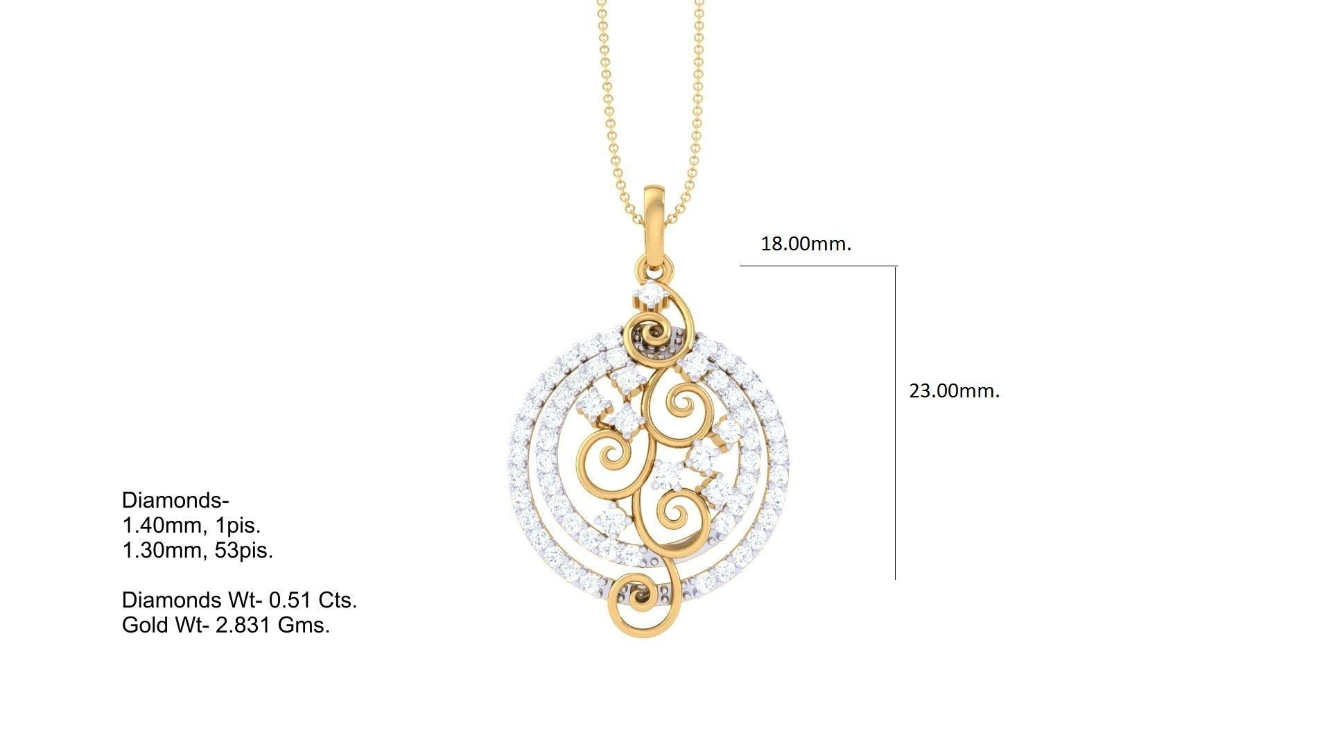 Cocktail Diamond Pendant 3dm stl obj gltf glb 3mf renders detail 3D print model_4