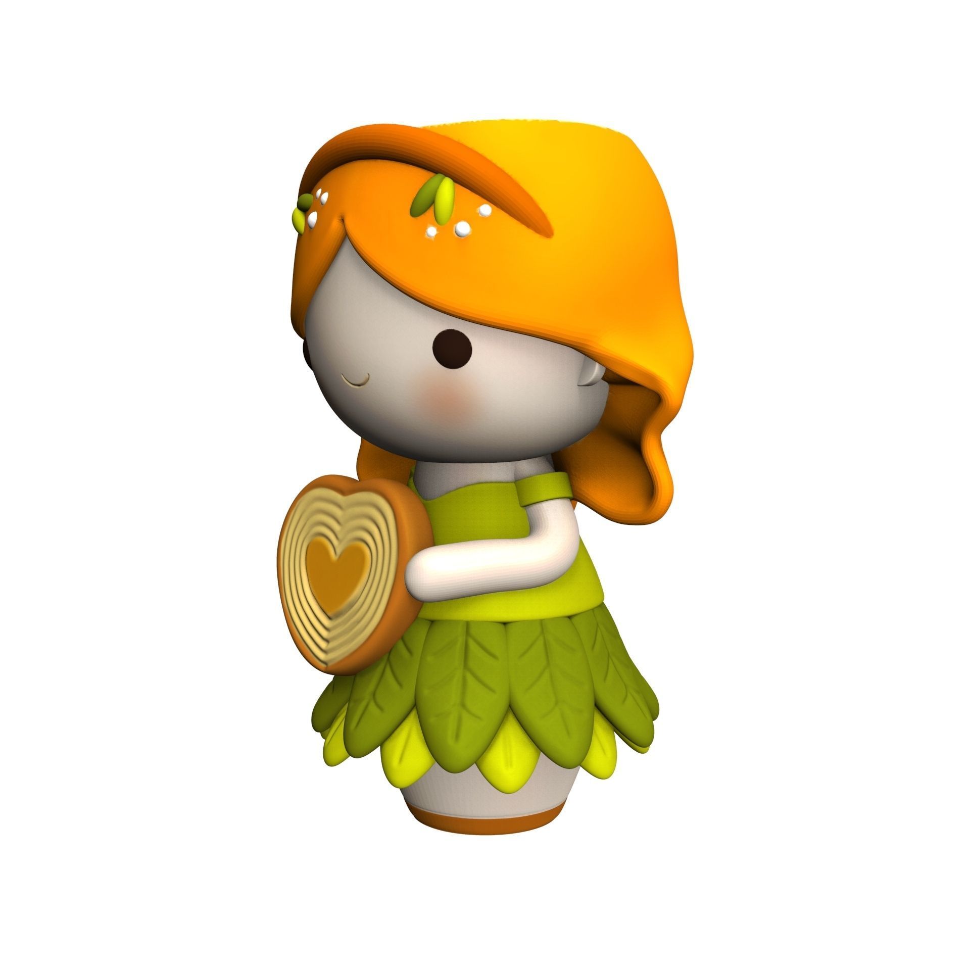 Leafy Girl Planter 3D Design 3D print model_1