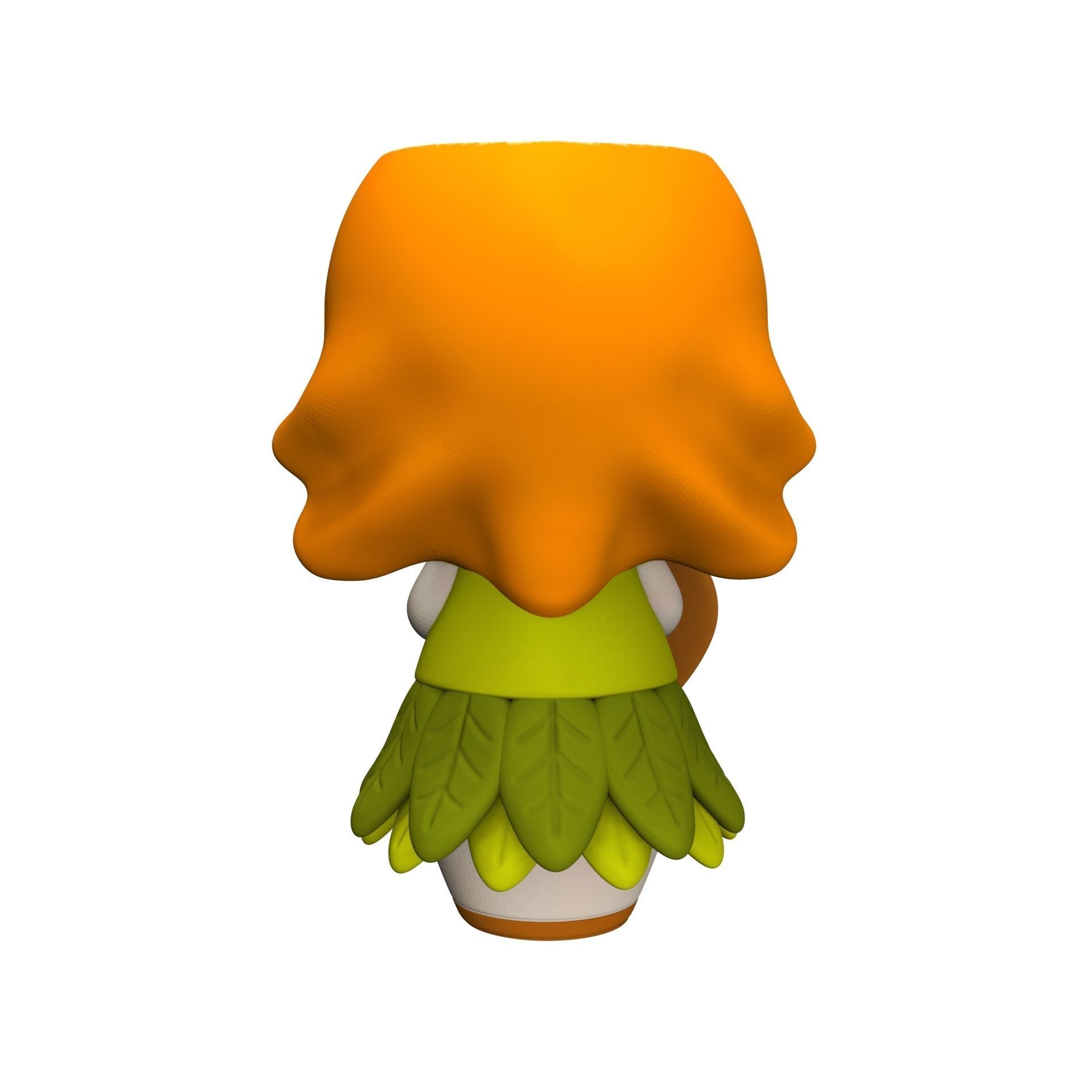 Leafy Girl Planter 3D Design 3D print model_4