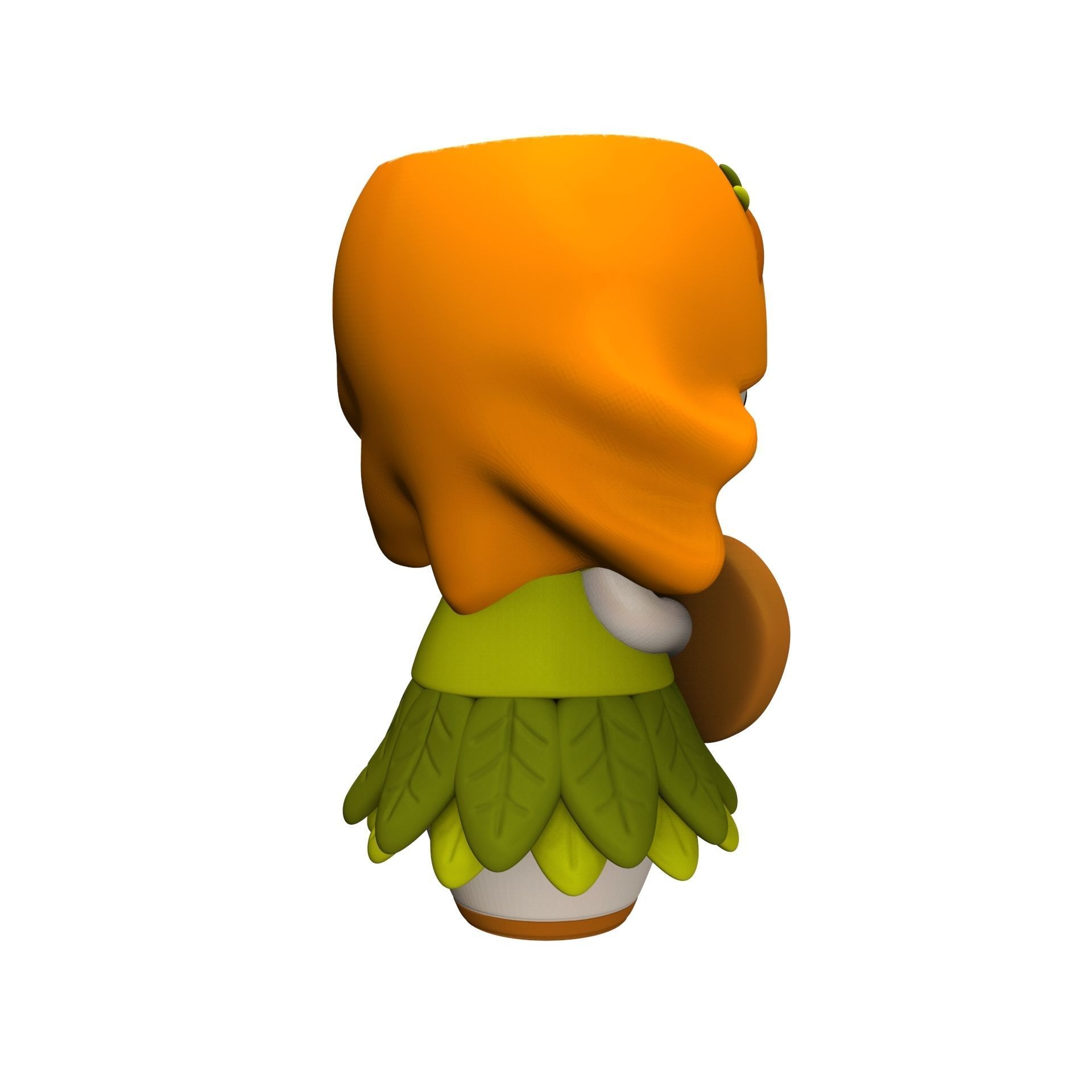 Leafy Girl Planter 3D Design 3D print model_5