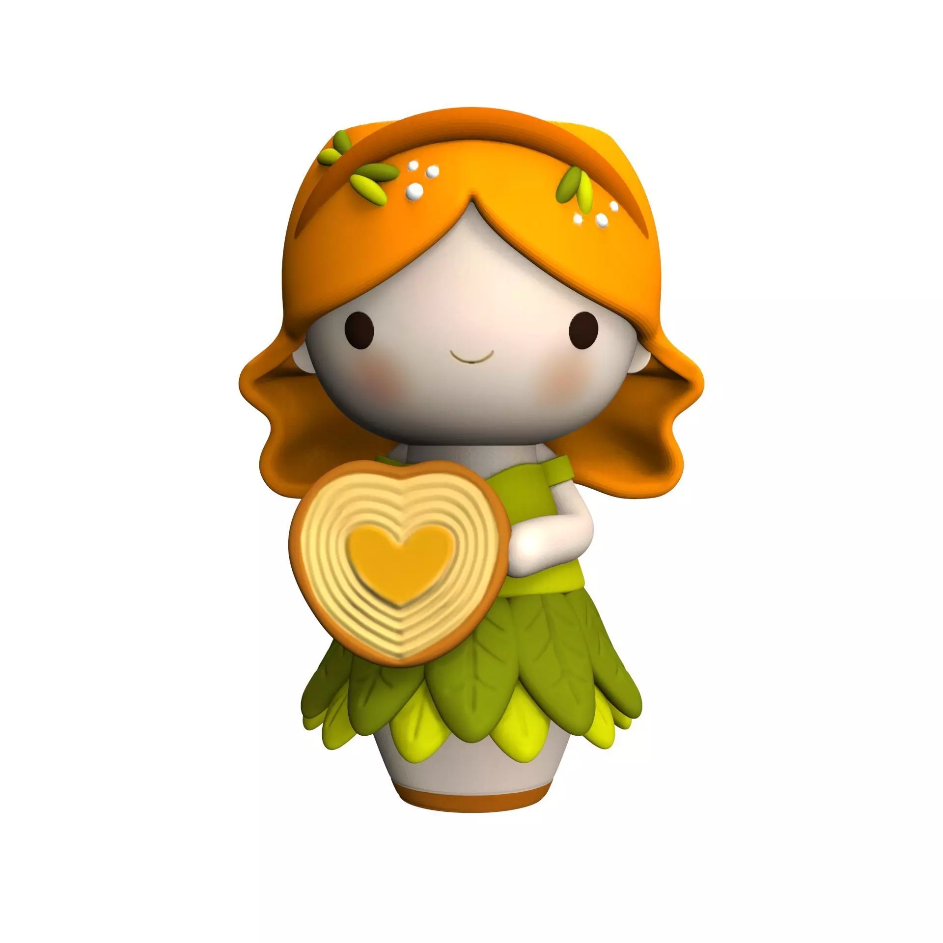 Leafy Girl Planter 3D Design 3D print model_0