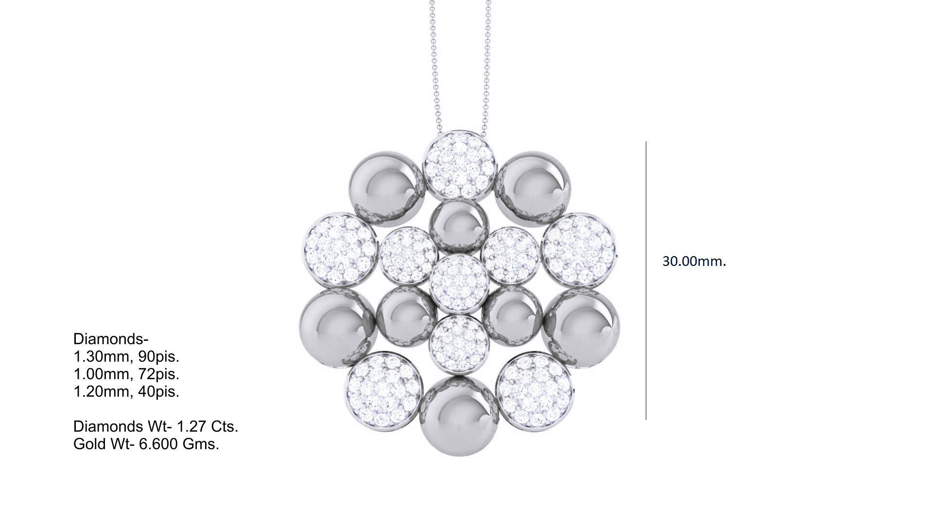 Diamond Bubbles Pendant 3dm stl obj gltf glb 3mf renders detail 3D print model_5