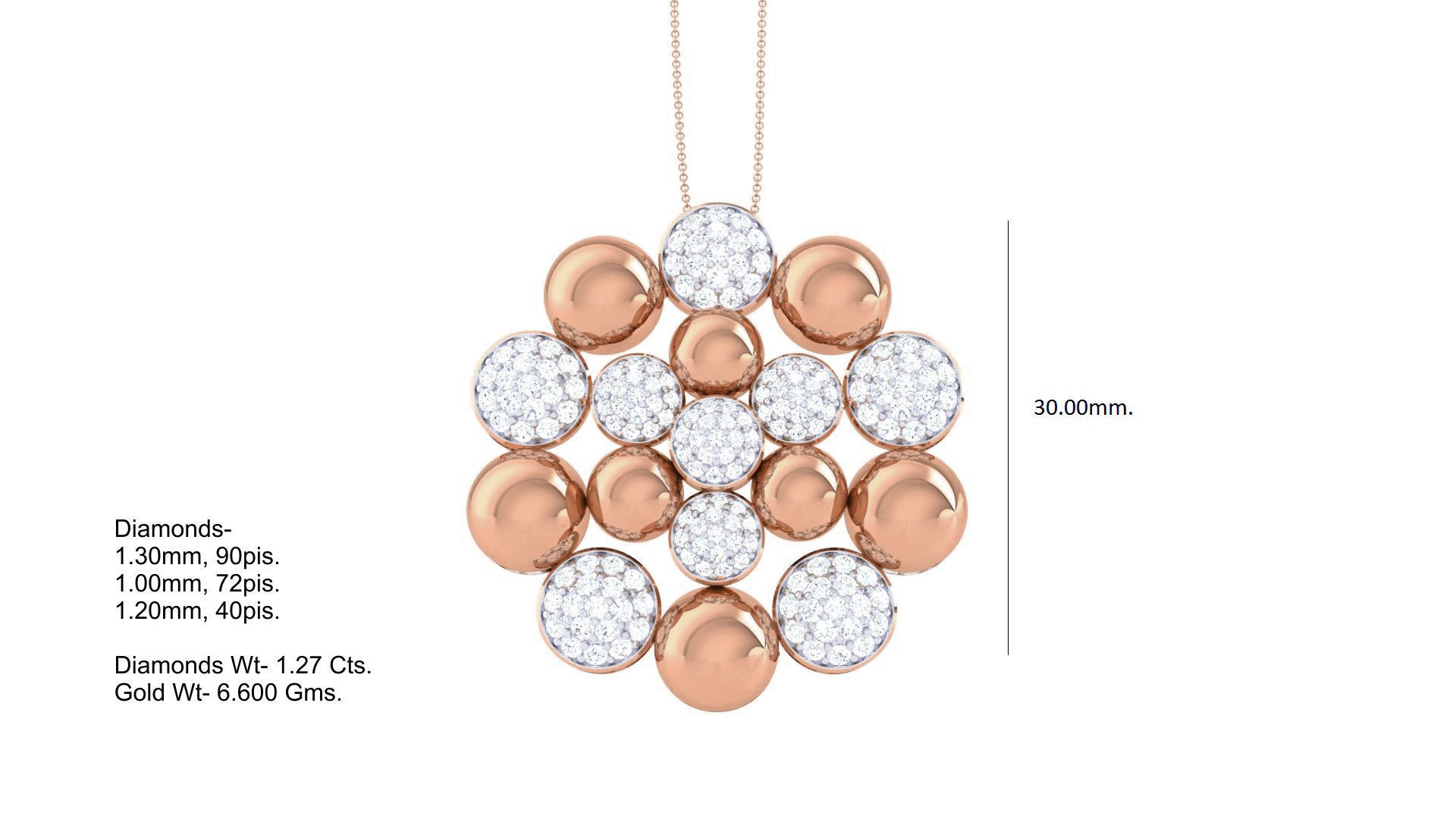 Diamond Bubbles Pendant 3dm stl obj gltf glb 3mf renders detail 3D print model_6