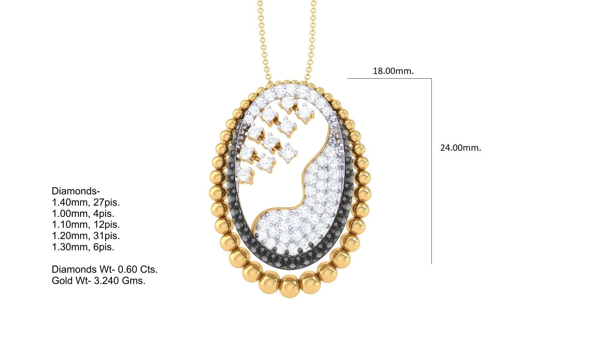 Cocktail Diamond Pendant 3dm stl obj gltf glb 3mf renders detail 3D print model_4