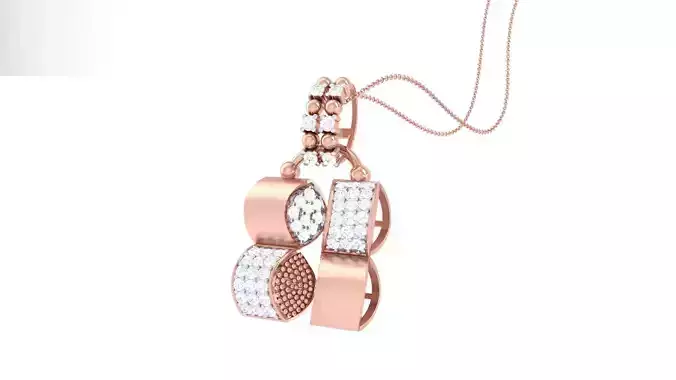 Cocktail Diamond Pendant 3dm stl obj gltf glb 3mf renders detail