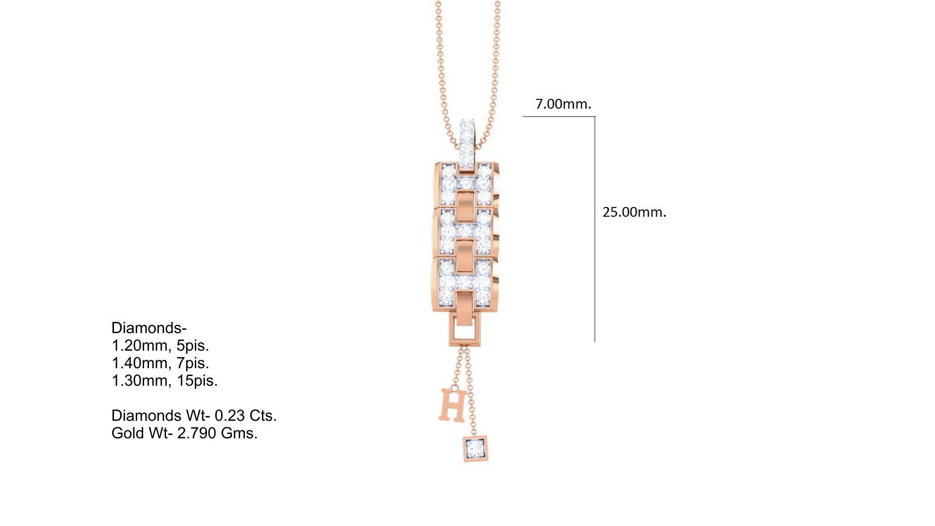 HO Cocktail Diamond Pendant 3dm stl obj gltf glb 3mf renders 3D print model_6