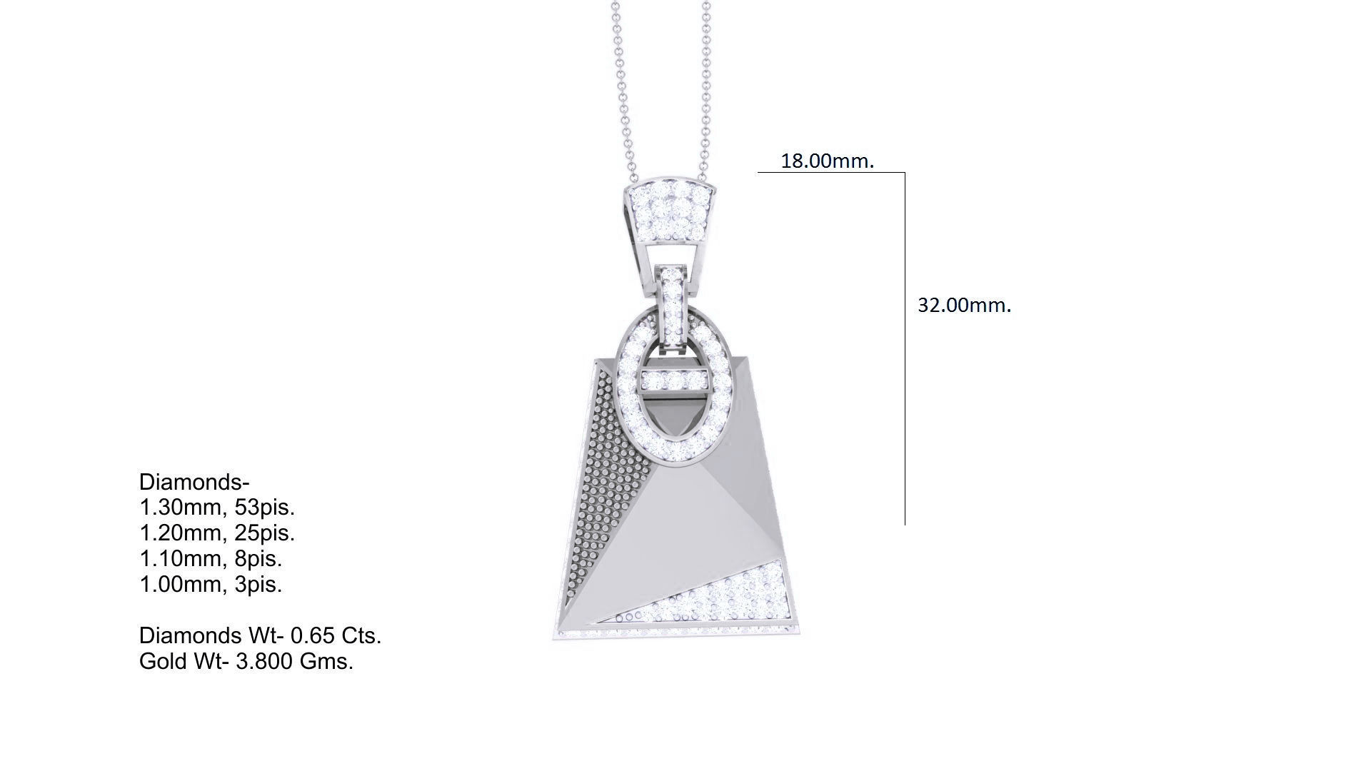 Cocktail Diamond Pendant 3dm stl obj gltf glb 3mf renders detail 3D print model_5