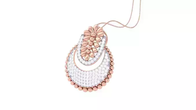 Cocktail Diamond Pendant 3dm stl obj gltf glb 3mf renders detail