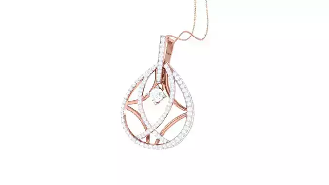 Cocktail Diamond Pendant 3dm stl obj gltf glb 3mf renders detail