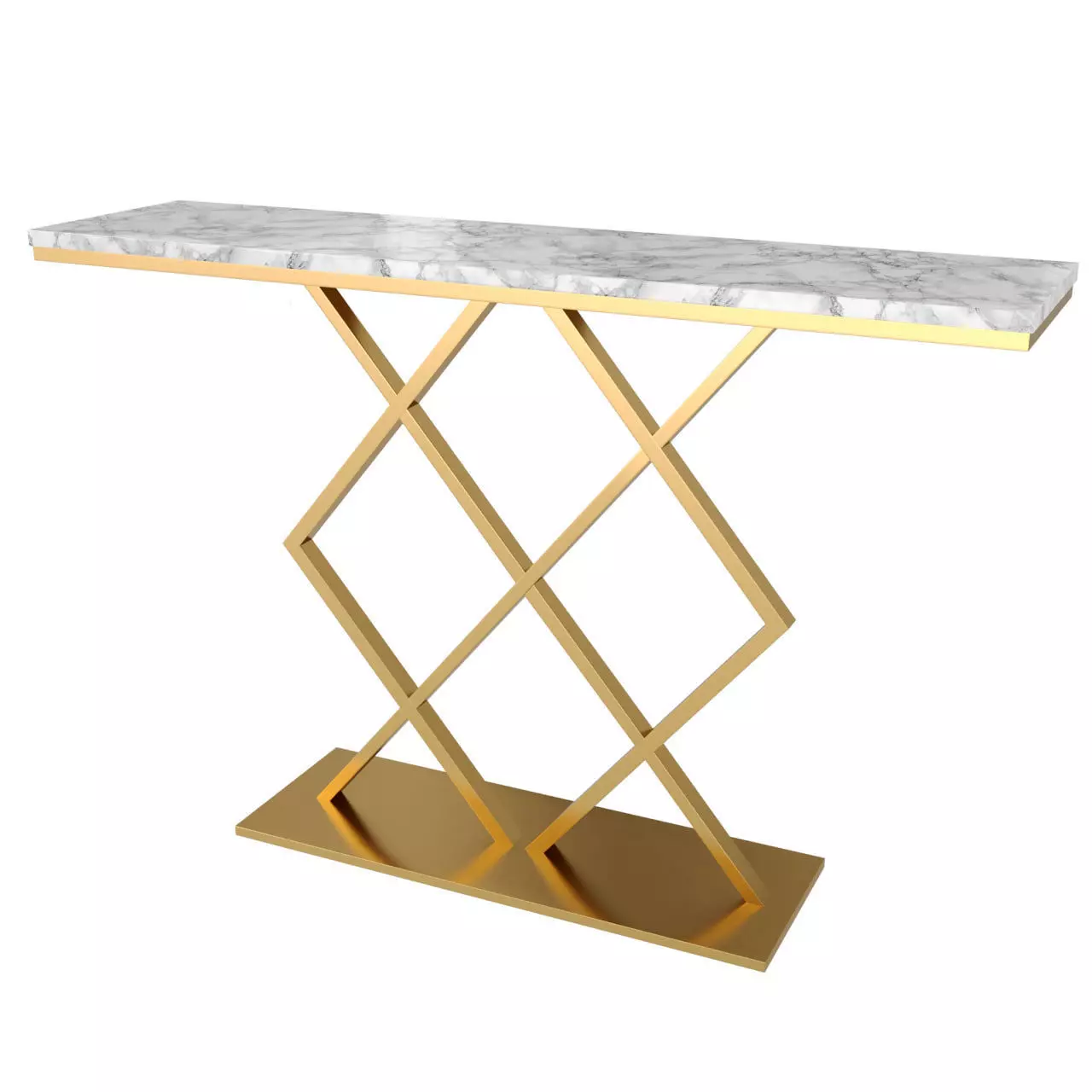 Gold Console Table Free 3D model
