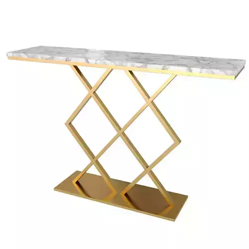 Gold Console Table Free 3D model