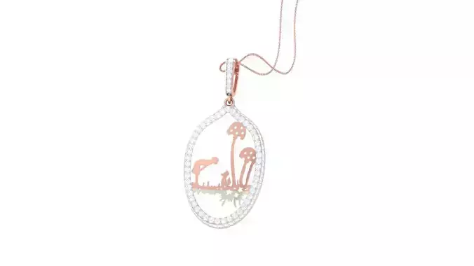 Love the Dog Cocktail Diamond Pendant 3dm stl obj gltf glb 3mf  3D print model