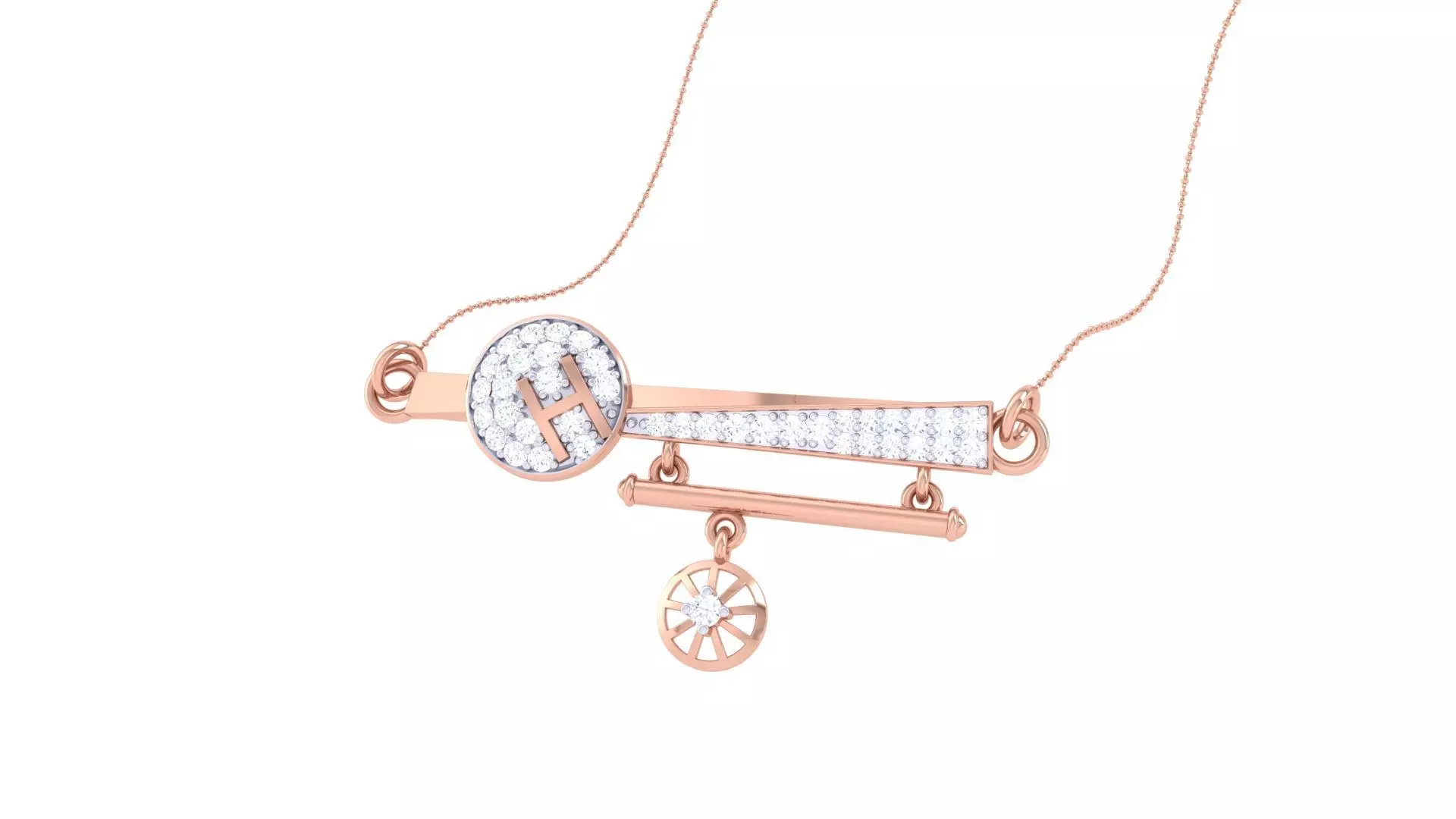 Delicate Necklace 3dm stl obj gltf glb 3mf renders detail 3D print model_0