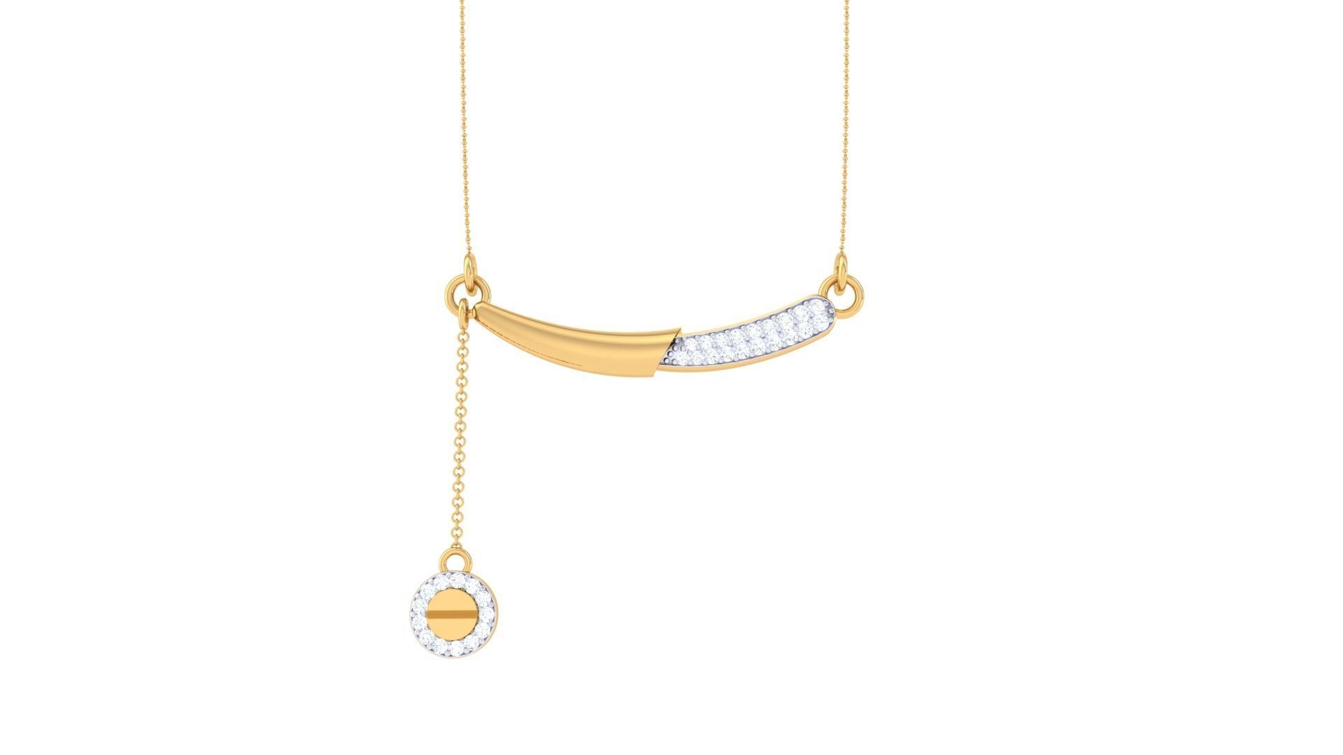 Delicate Screw Head Necklace 3dm stl obj gltf glb 3mf renders 3D print model_8