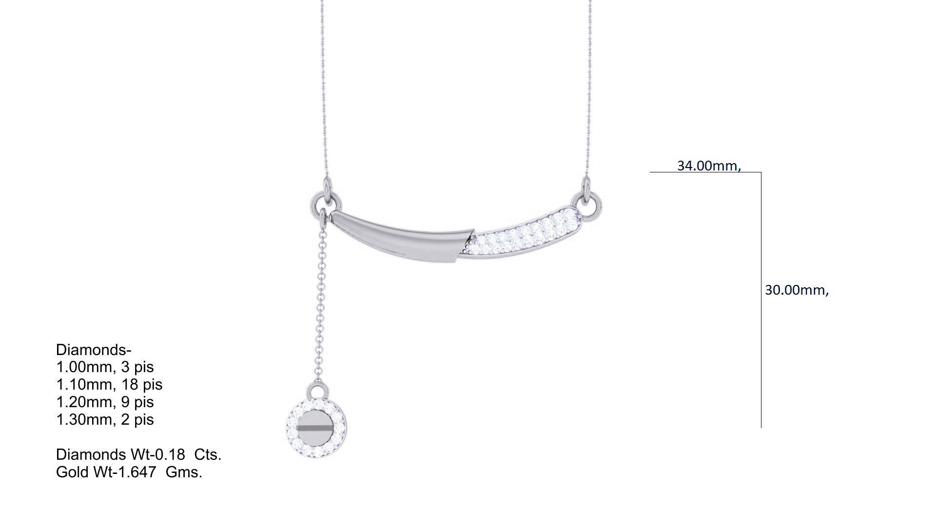 Delicate Screw Head Necklace 3dm stl obj gltf glb 3mf renders 3D print model_4