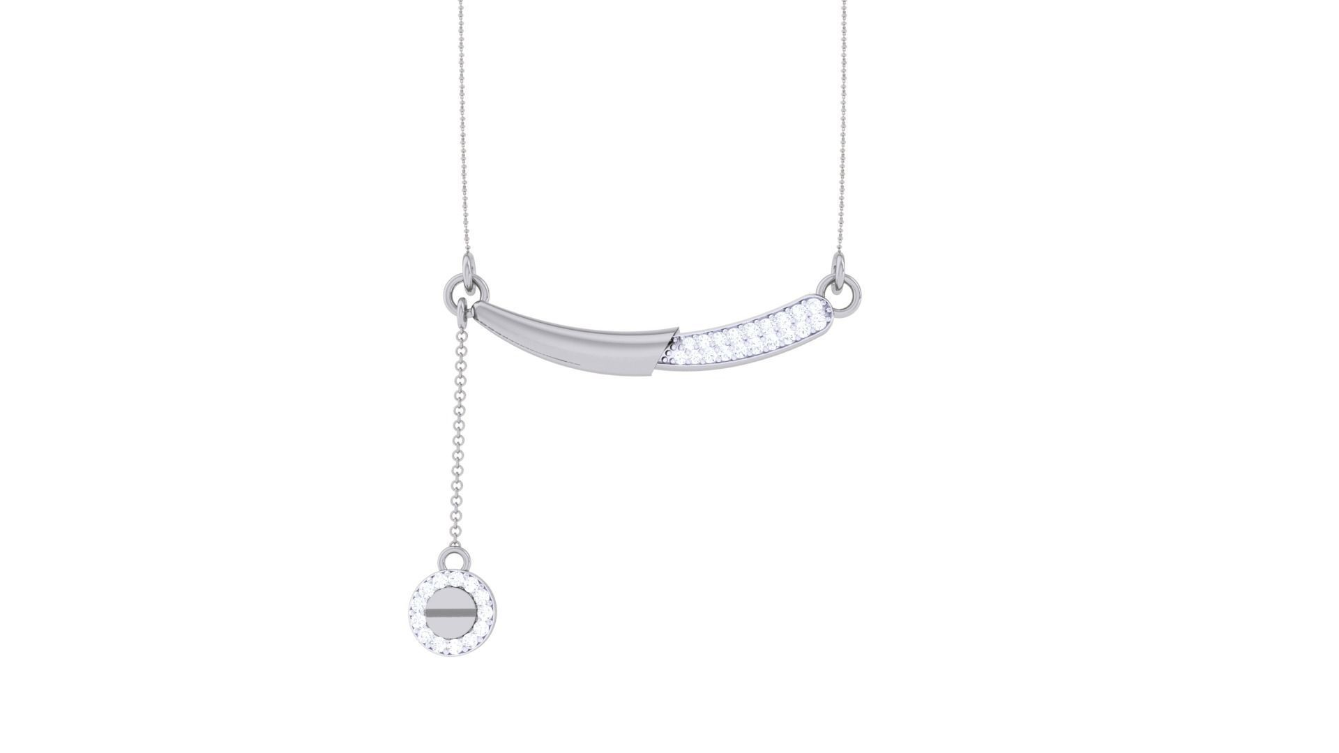 Delicate Screw Head Necklace 3dm stl obj gltf glb 3mf renders 3D print model_7