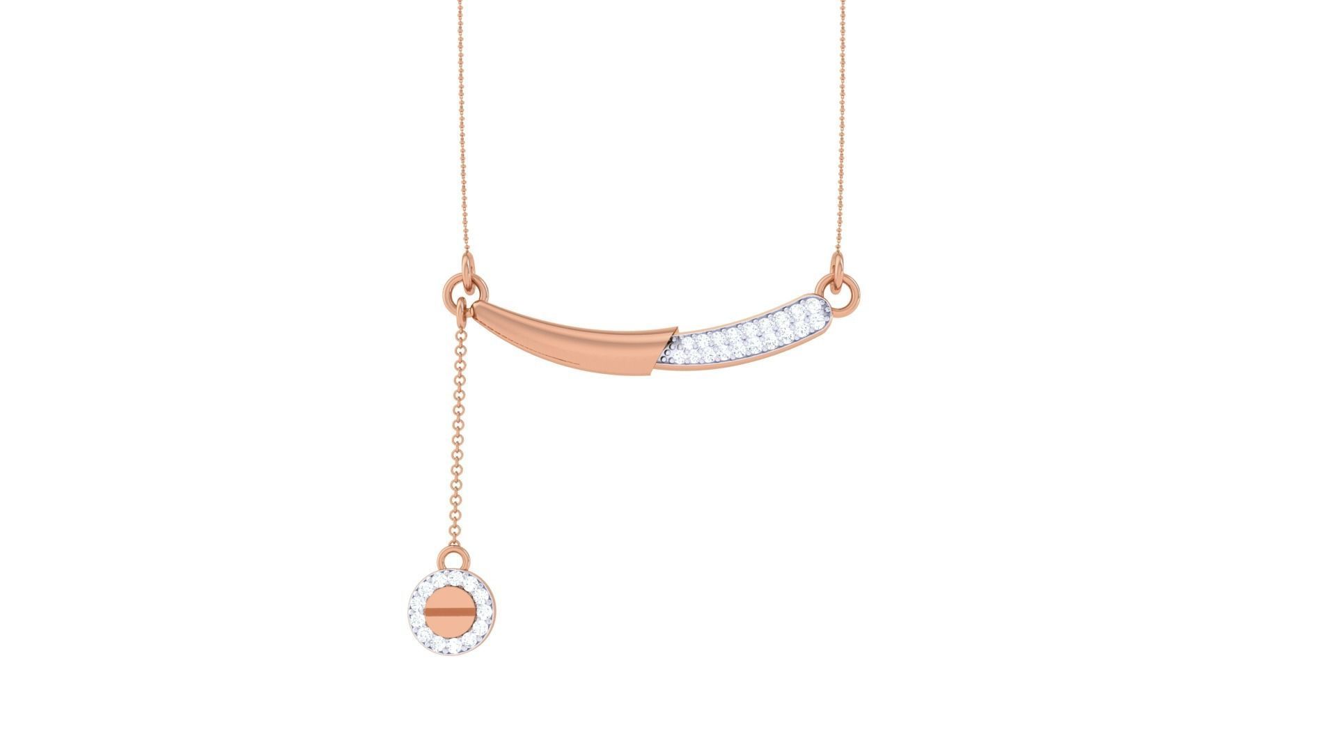 Delicate Screw Head Necklace 3dm stl obj gltf glb 3mf renders 3D print model_9