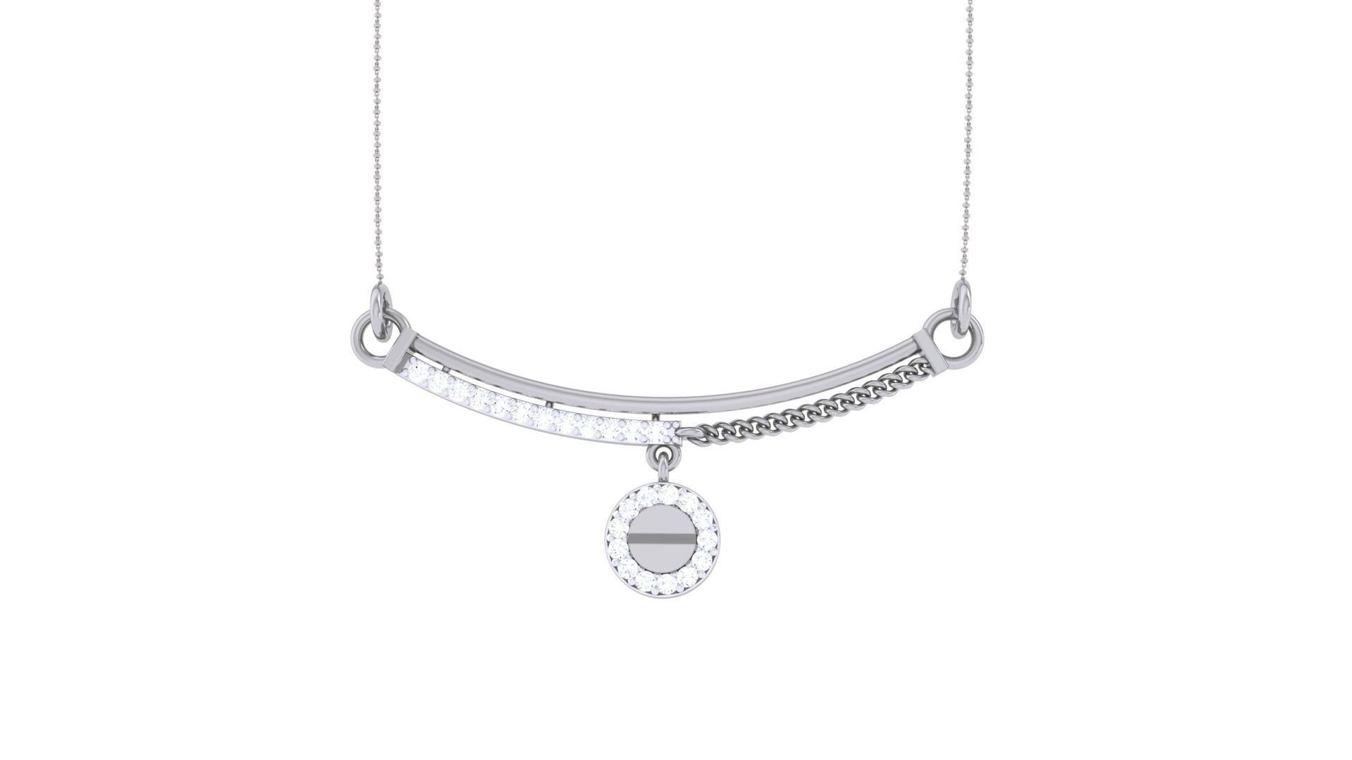 Delicate Screw Head Necklace 3dm stl obj gltf glb 3mf renders 3D print model_8