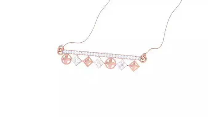 Delicate Screw Head Necklace 3dm stl obj gltf glb 3mf renders  3D print model