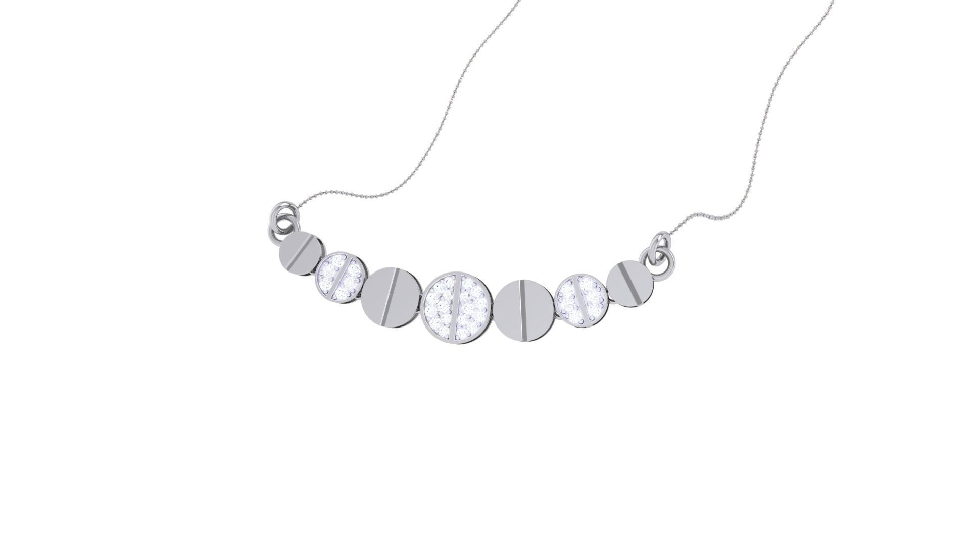 Delicate Necklace 3dm stl obj gltf glb 3mf renders detail 3D print model_3