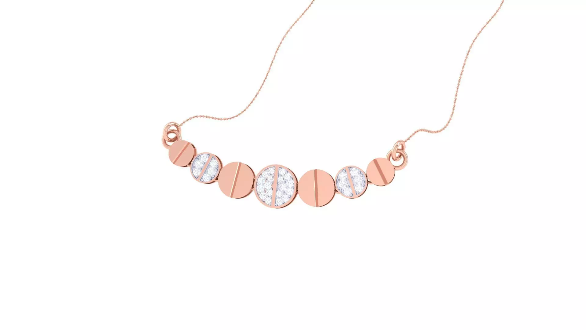 Delicate Necklace 3dm stl obj gltf glb 3mf renders detail 3D print model_0