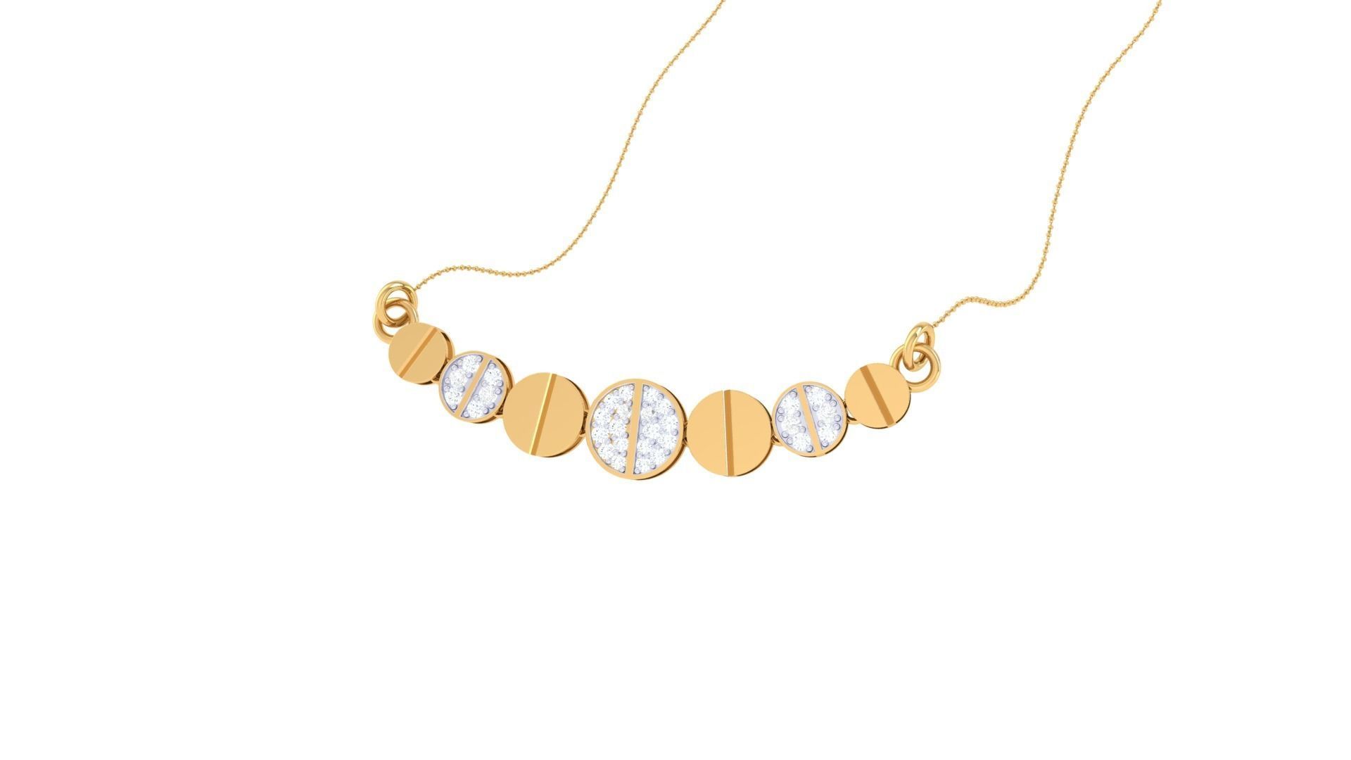 Delicate Necklace 3dm stl obj gltf glb 3mf renders detail 3D print model_2