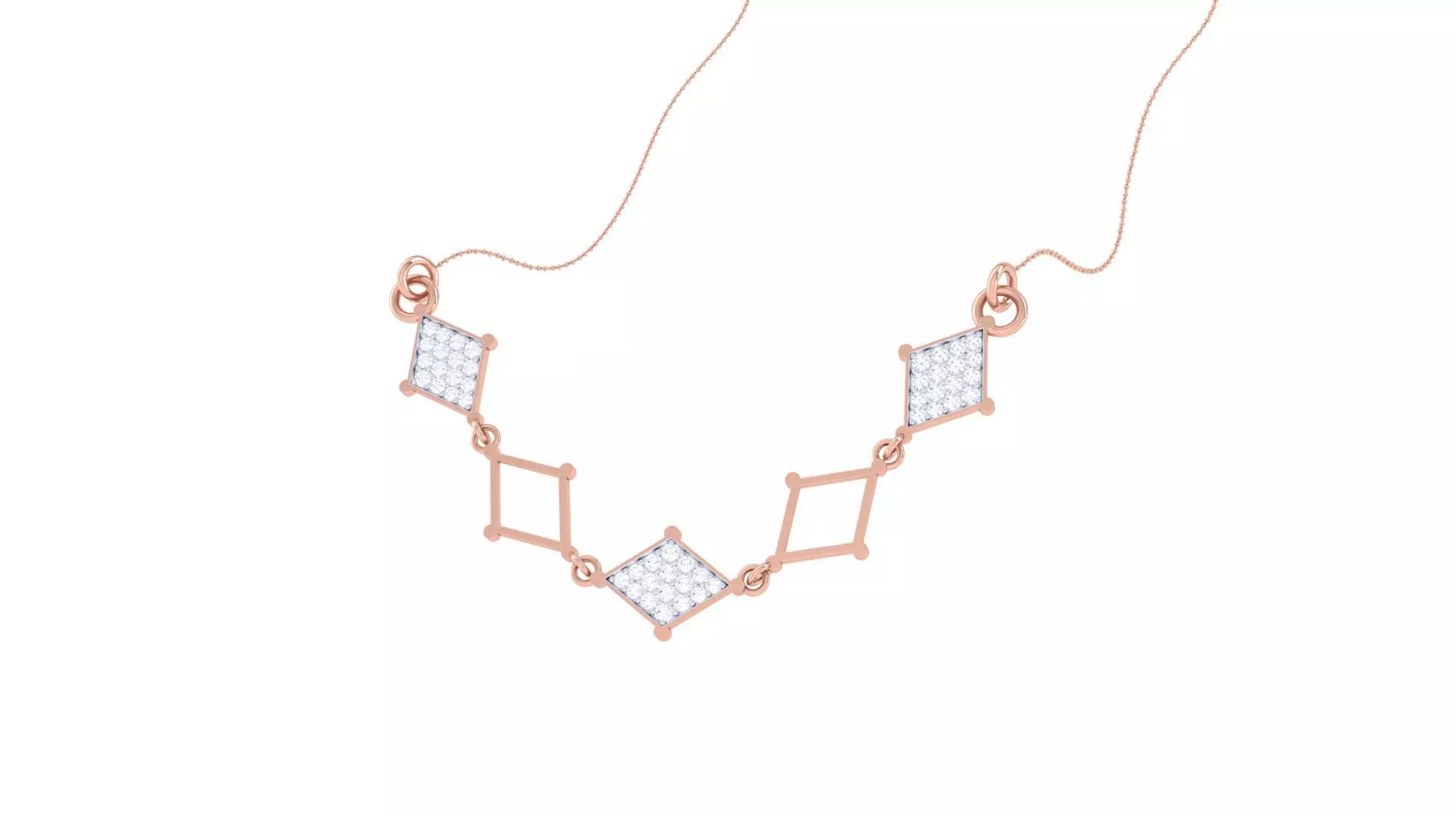 Delicate Necklace 3dm stl obj gltf glb 3mf renders detail 3D print model_0