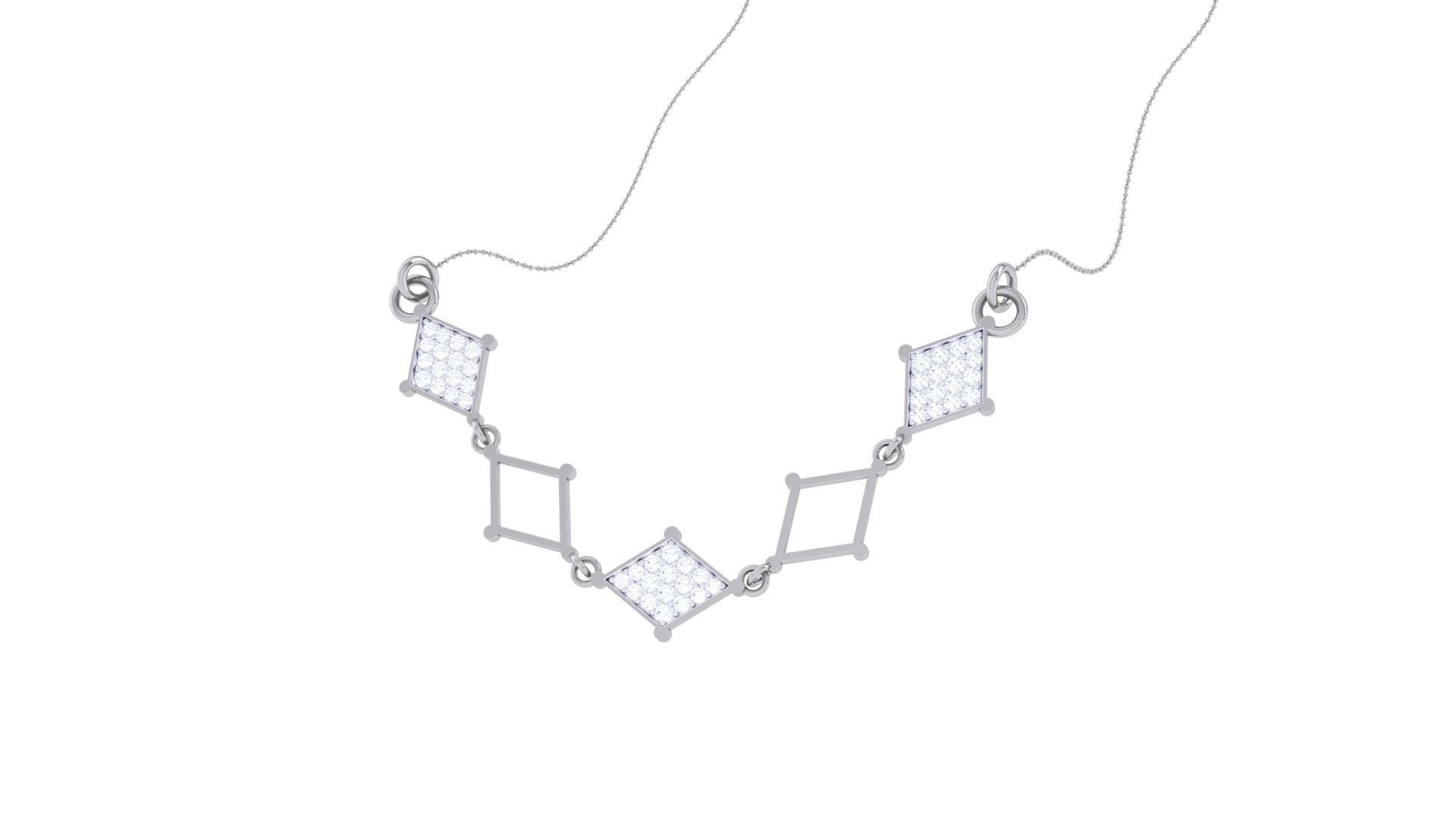Delicate Necklace 3dm stl obj gltf glb 3mf renders detail 3D print model_3