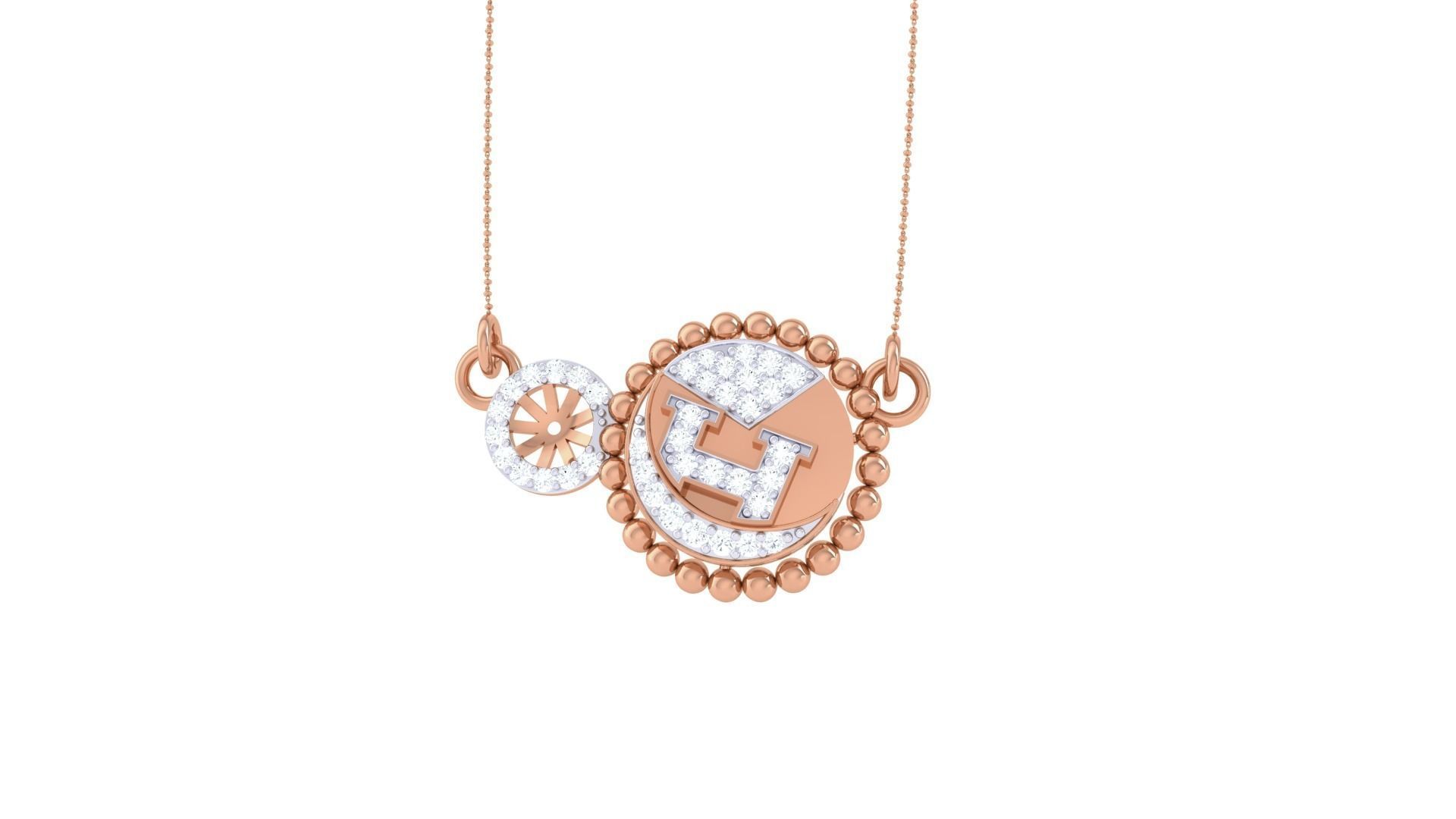 Delicate Necklace 3dm stl obj gltf glb 3mf renders detail 3D print model_9