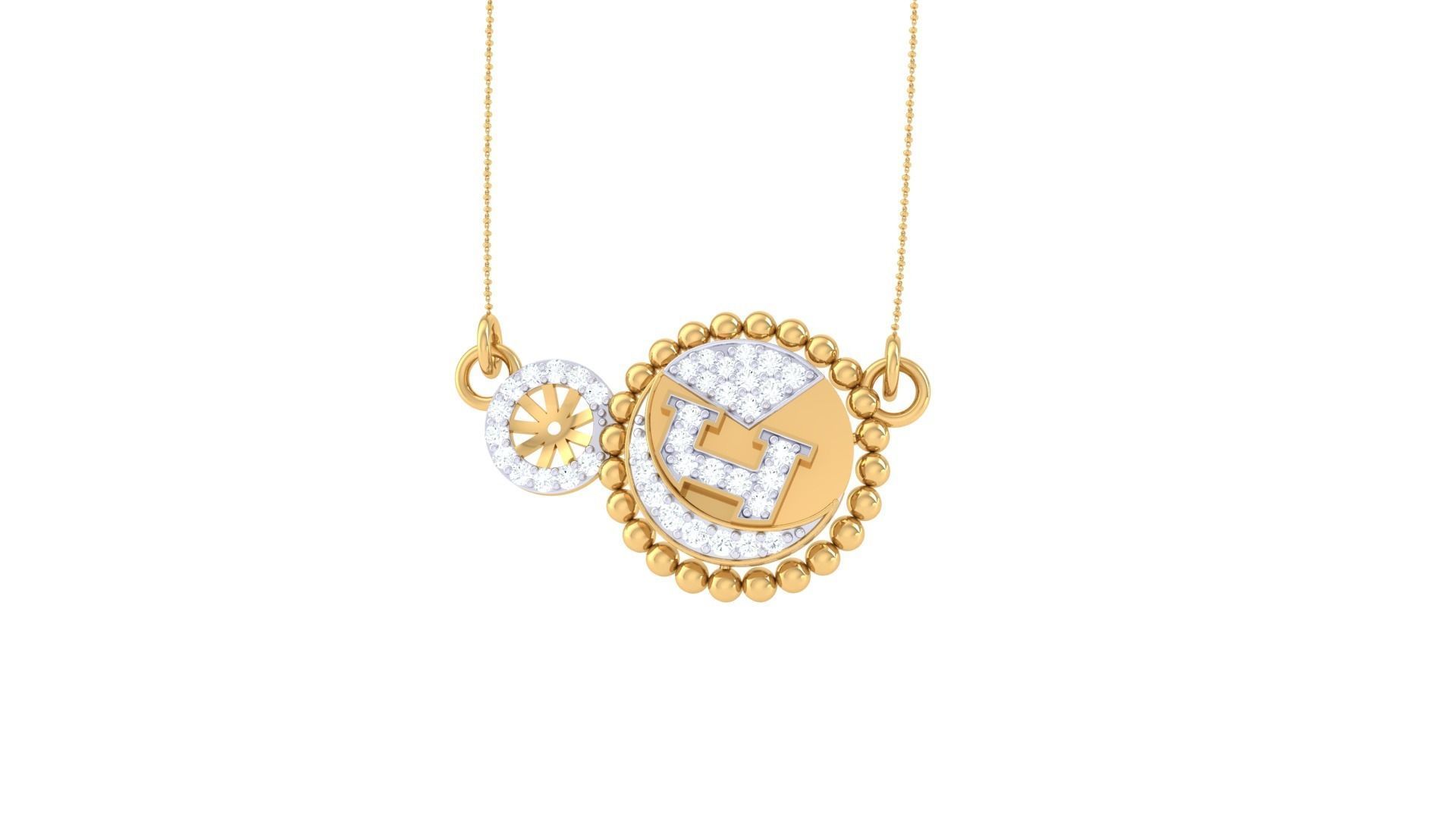 Delicate Necklace 3dm stl obj gltf glb 3mf renders detail 3D print model_7