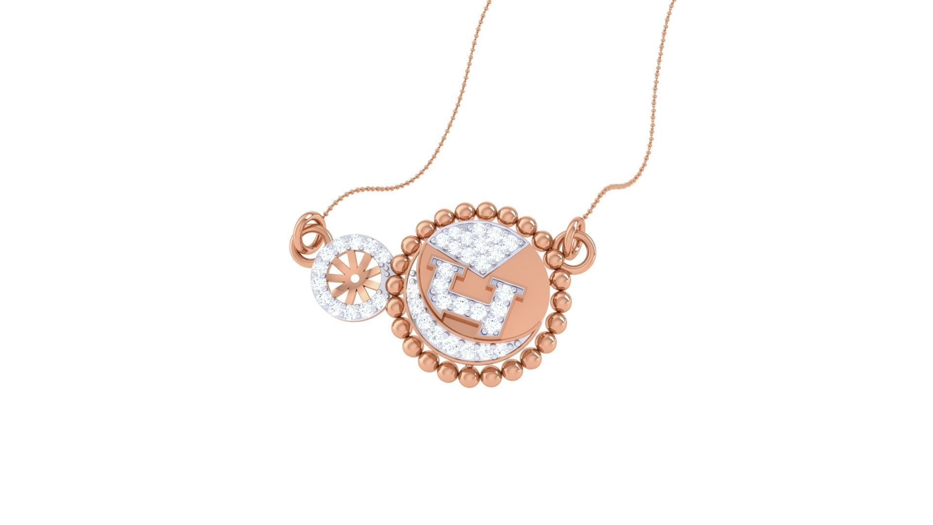 Delicate Necklace 3dm stl obj gltf glb 3mf renders detail 3D print model_3