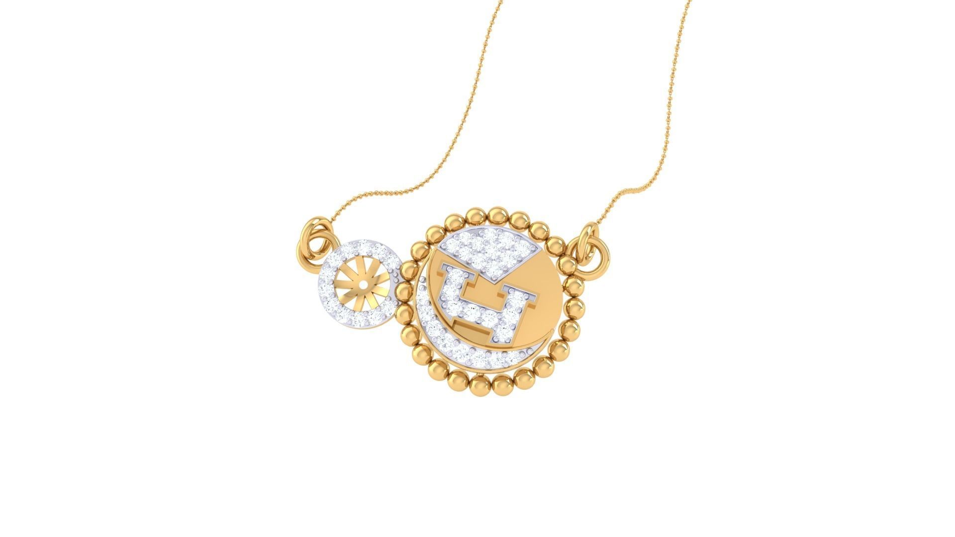 Delicate Necklace 3dm stl obj gltf glb 3mf renders detail 3D print model_1