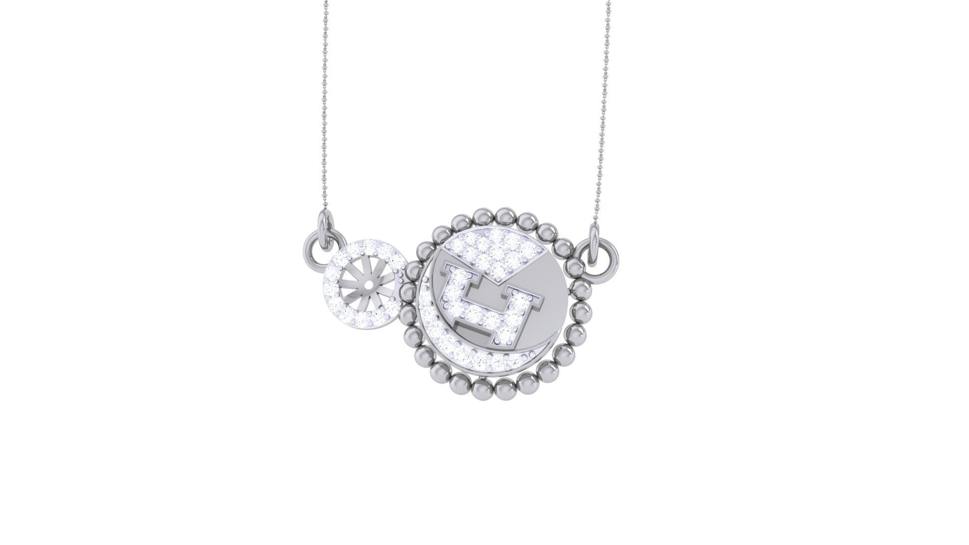 Delicate Necklace 3dm stl obj gltf glb 3mf renders detail 3D print model_8