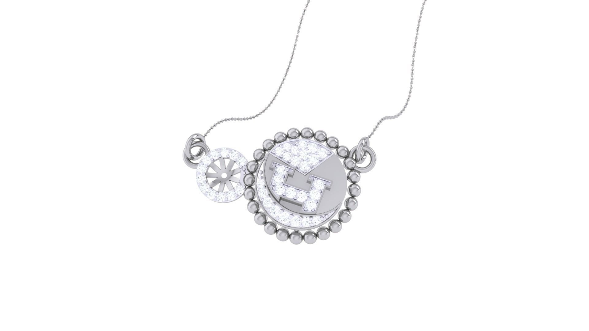 Delicate Necklace 3dm stl obj gltf glb 3mf renders detail 3D print model_2