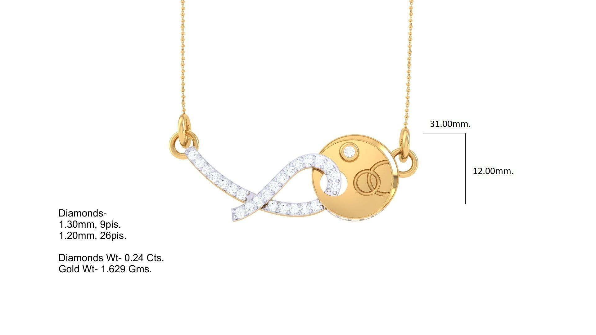 Delicate Necklace 3dm stl obj gltf glb 3mf renders detail 3D print model_5