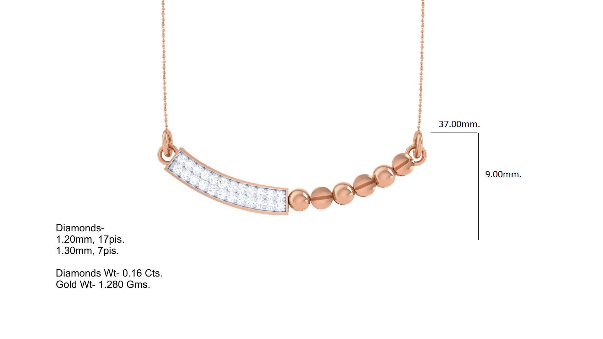 Delicate Ball Necklace 3dm stl obj gltf glb 3mf renders detail 3D print model_5