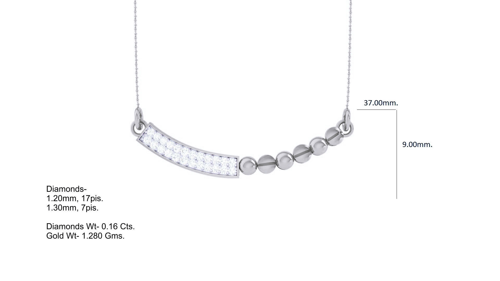 Delicate Ball Necklace 3dm stl obj gltf glb 3mf renders detail 3D print model_6