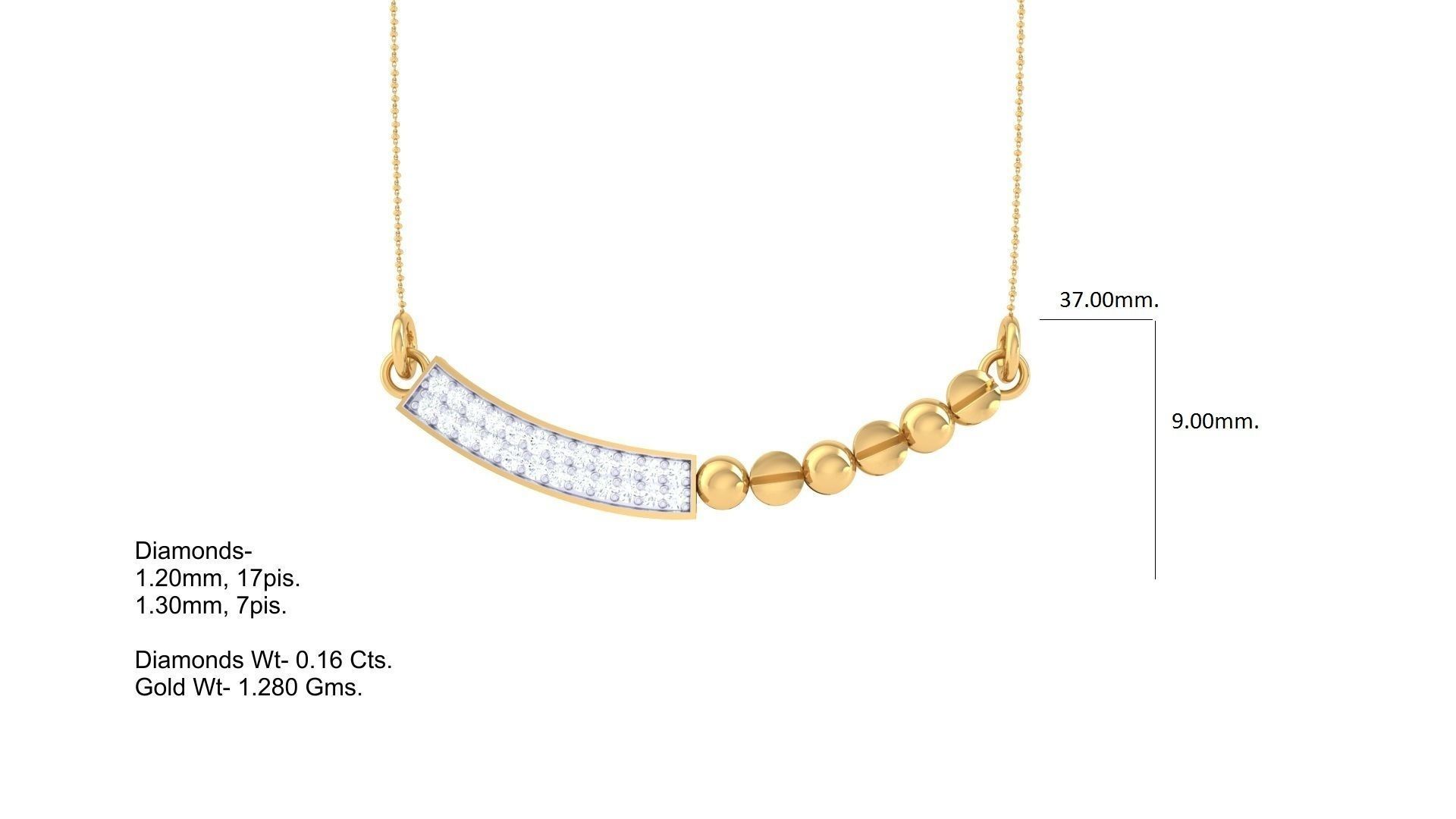 Delicate Ball Necklace 3dm stl obj gltf glb 3mf renders detail 3D print model_4