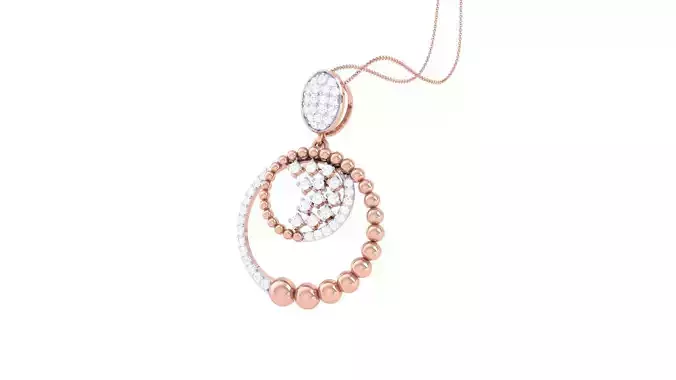 Cocktail Diamond Pendant 3dm stl obj gltf glb 3mf renders detail