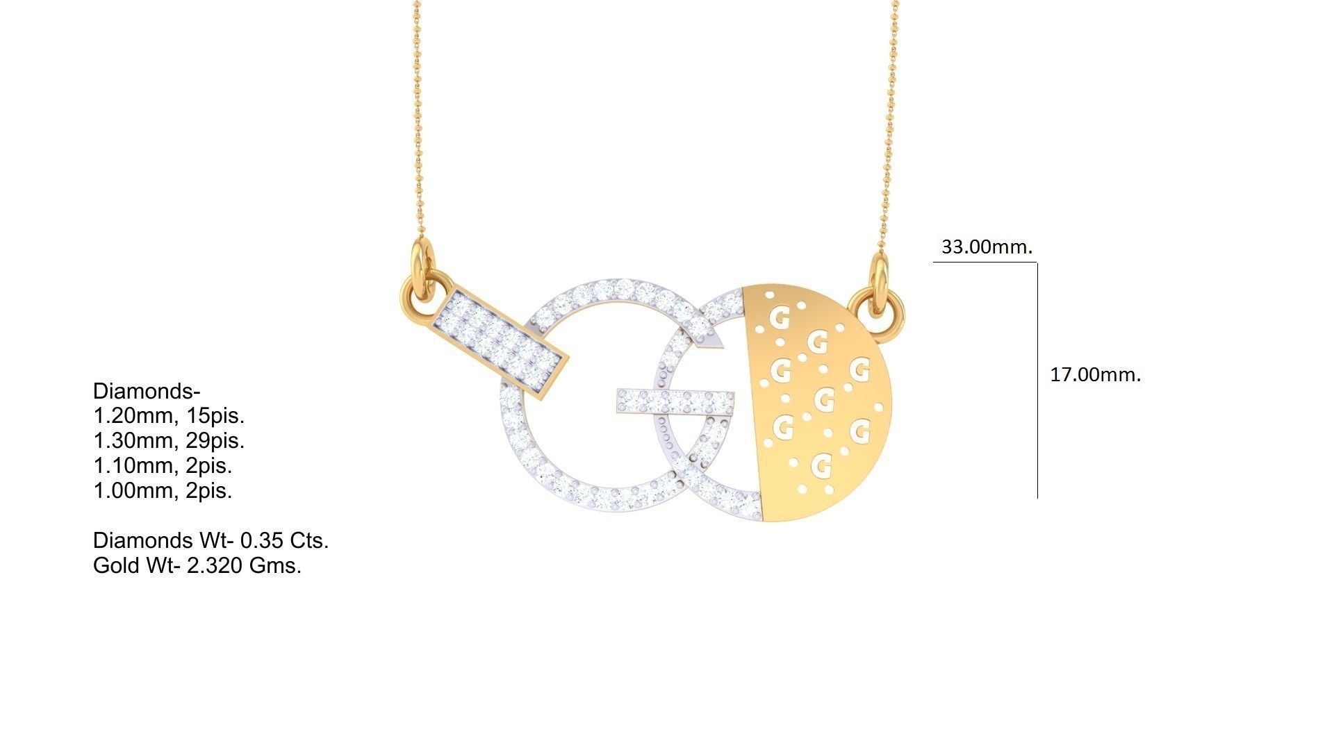 Delicate Necklace 3dm stl obj gltf glb 3mf renders detail 3D print model_4