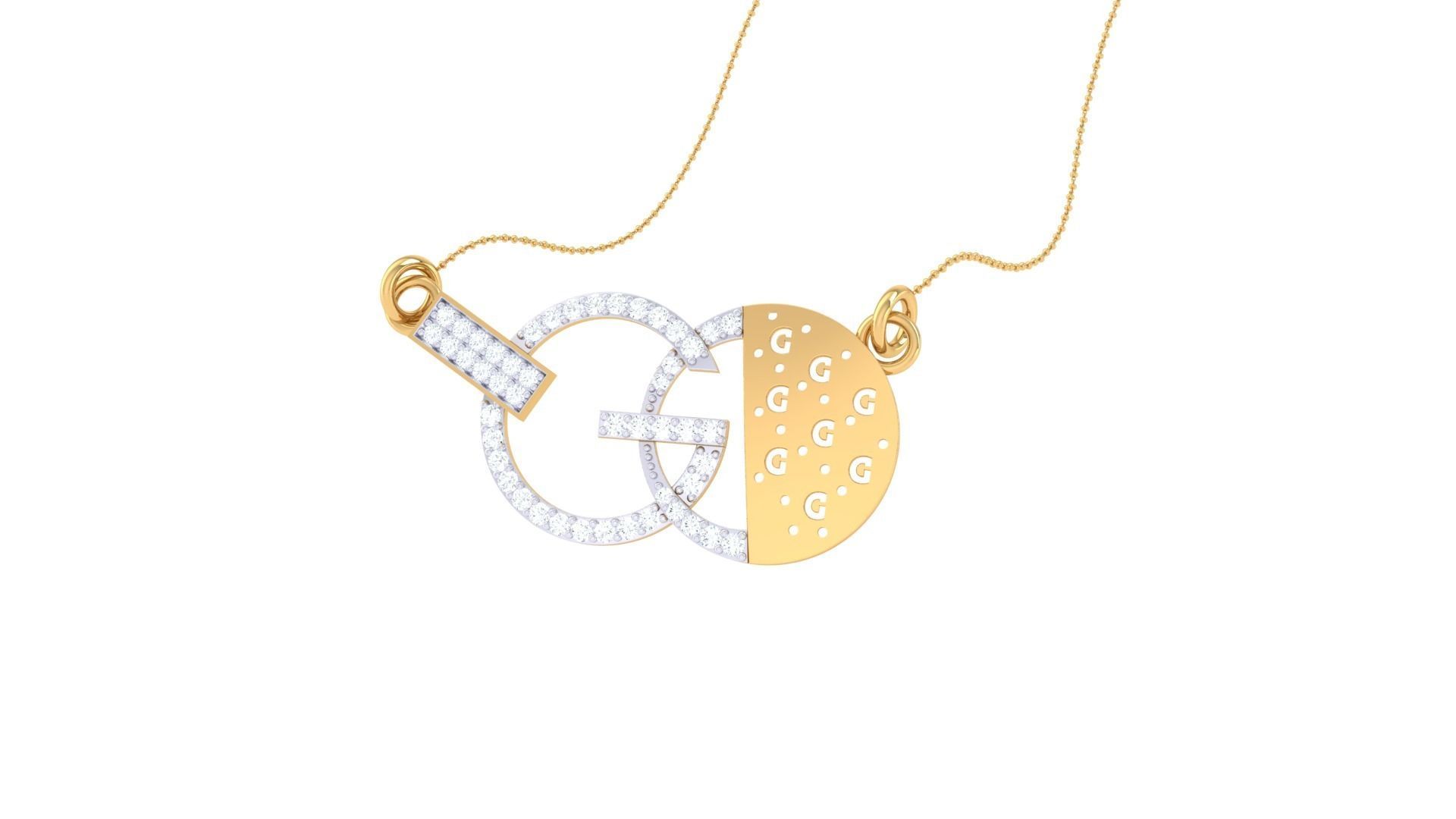 Delicate Necklace 3dm stl obj gltf glb 3mf renders detail 3D print model_1