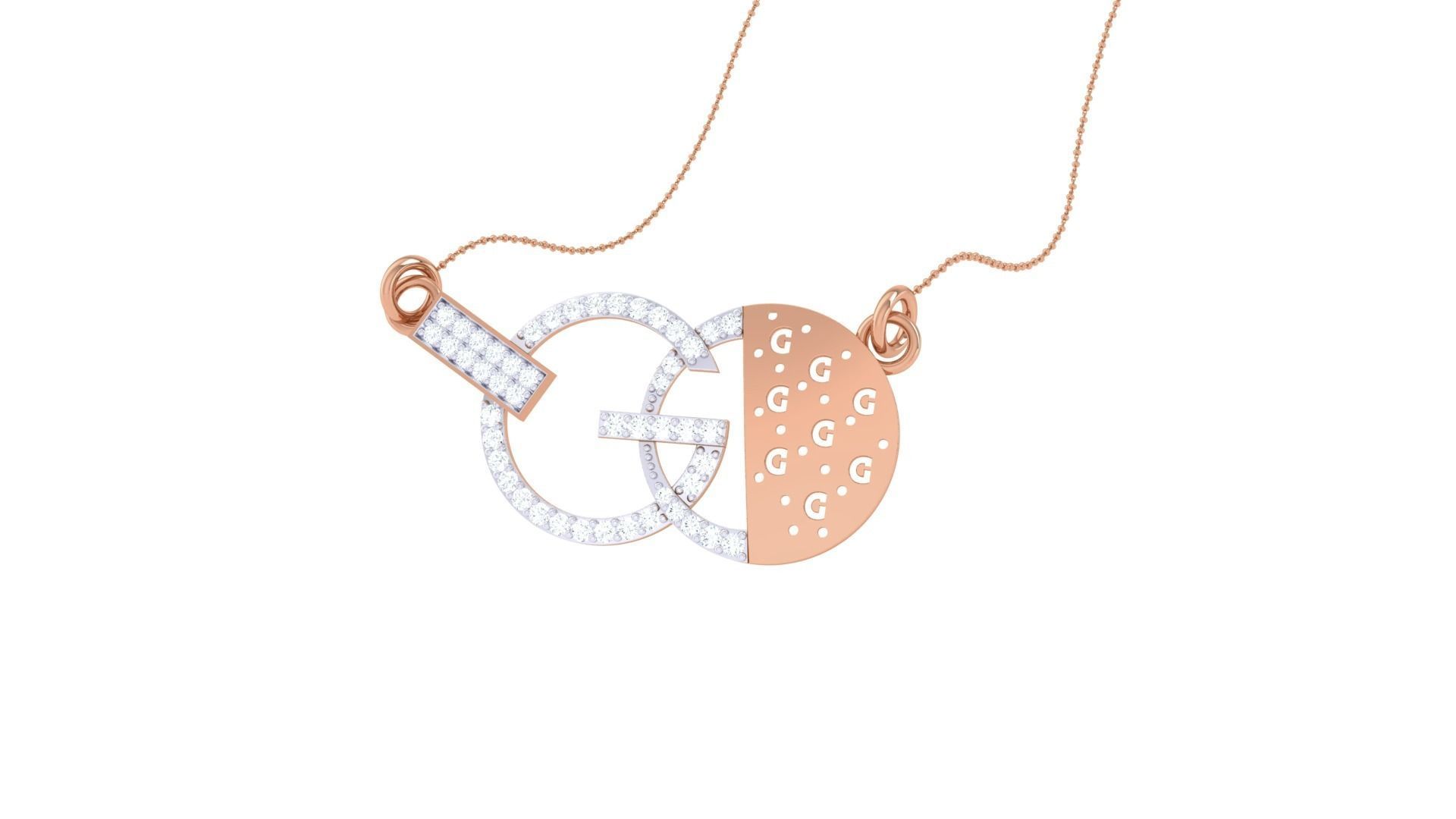 Delicate Necklace 3dm stl obj gltf glb 3mf renders detail 3D print model_3