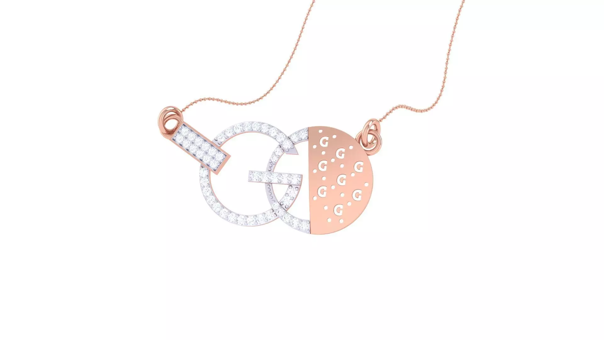 Delicate Necklace 3dm stl obj gltf glb 3mf renders detail 3D print model_0