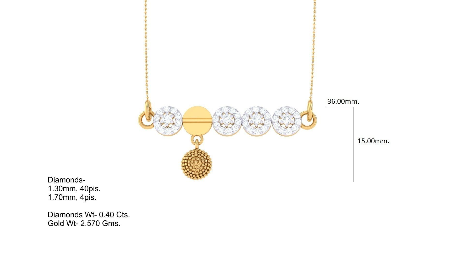 Delicate Screw Head Necklace 3dm stl obj gltf glb 3mf renders 3D print model_4