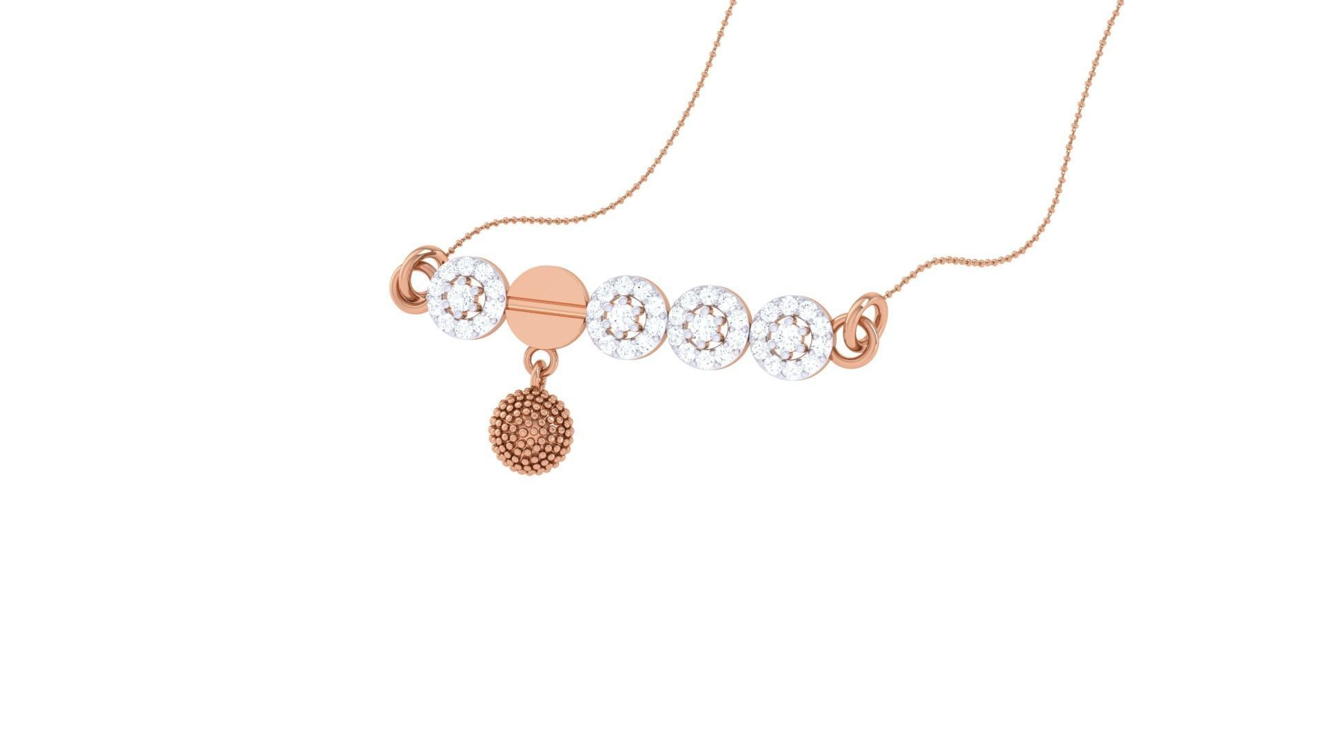 Delicate Screw Head Necklace 3dm stl obj gltf glb 3mf renders 3D print model_3