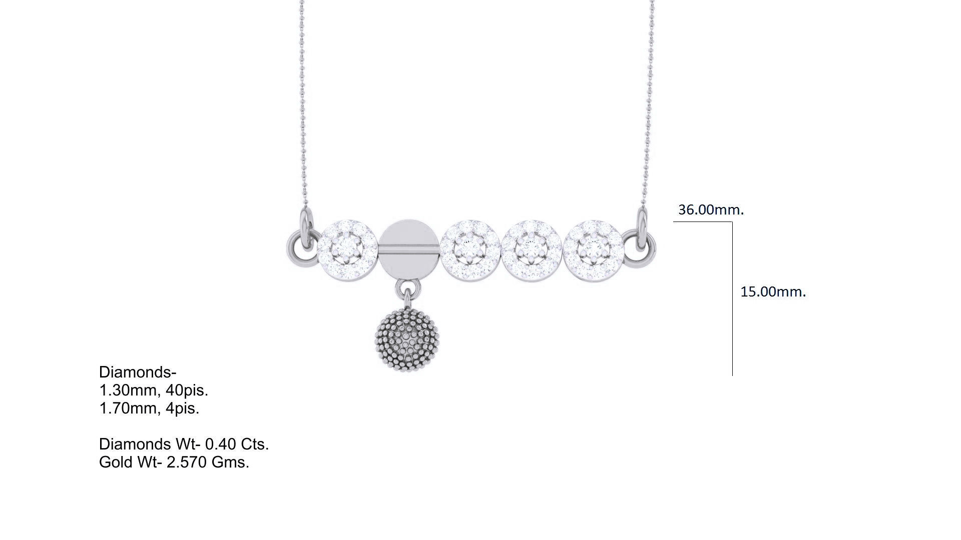 Delicate Screw Head Necklace 3dm stl obj gltf glb 3mf renders 3D print model_6